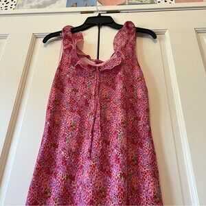 Y2K Pink Floral Maxi Dress Size 9